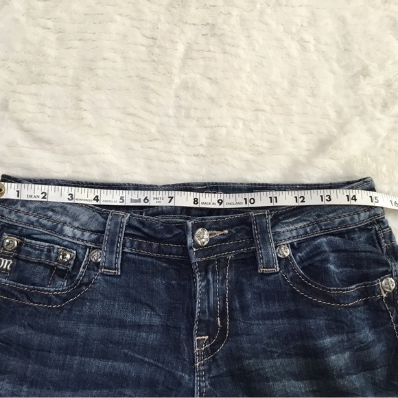 Miss Me Jeans Bootcut Embellished Crosses on Rear Pockets Low Rise Size 28 - Picture 7 of 11